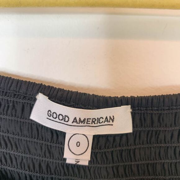 NWT GOOD AMERICAN Too Tempted Satin Corset Top whimsigoth black 2k - Picture 5 of 9